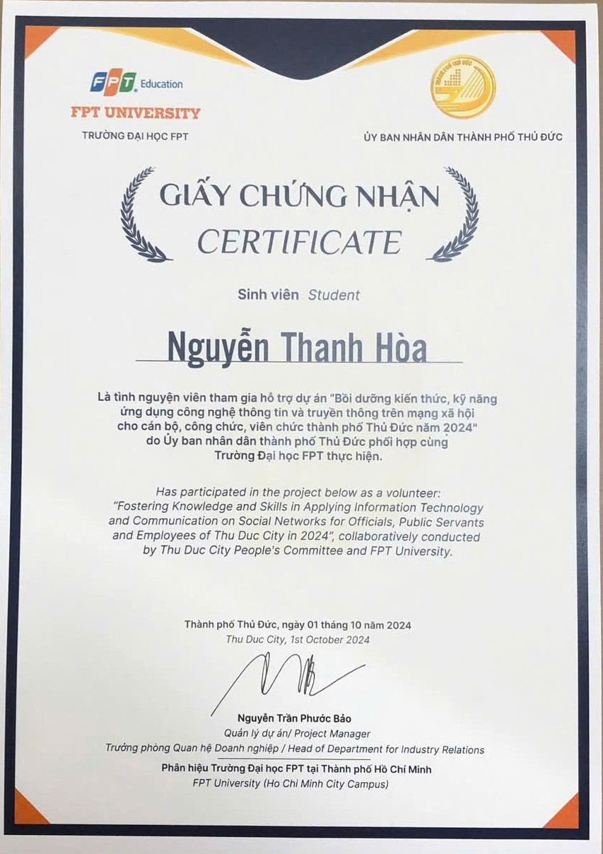 ICT Training Volunteer | Thu Duc City